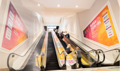 Escalator signage at the ReMA Show.